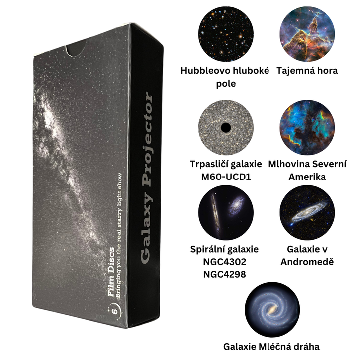 Doplňující sada kazet pro projektor galaxie ve stylu kosmonauta  (4. generace) | 7 kazet se snímky v HD kvalitě