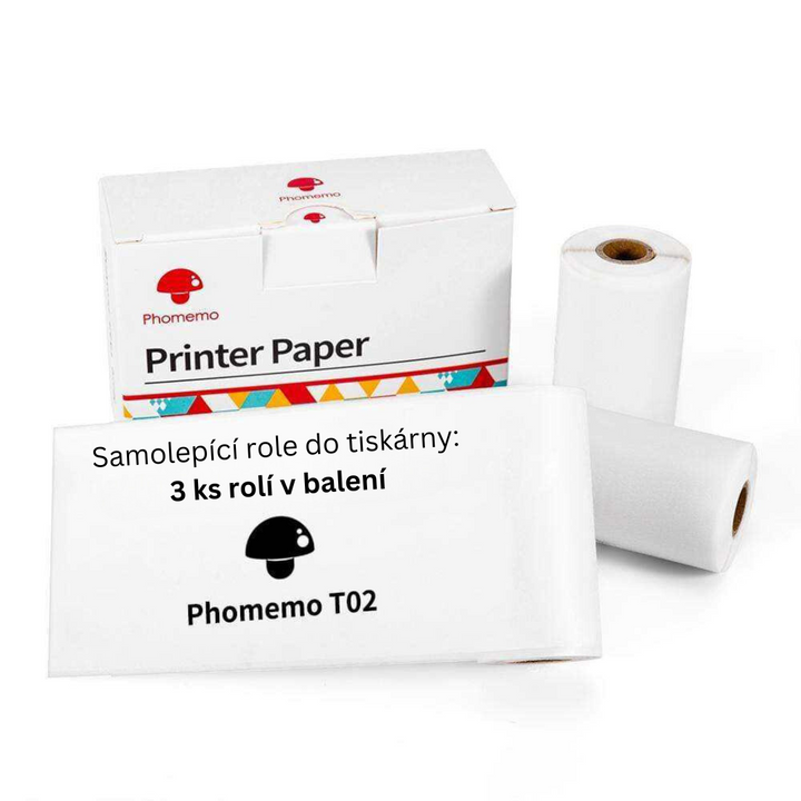 Náhradní samolepící štítky do tiskárny PHOMEMO T02, M02 | 50 mm x 3,5 m