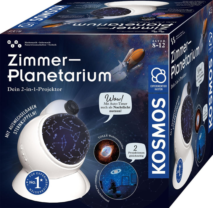 KOSMOS Domácí planetárium s duálním projektorem | 32 vesmírných snímků, mapy hvězdné oblohy