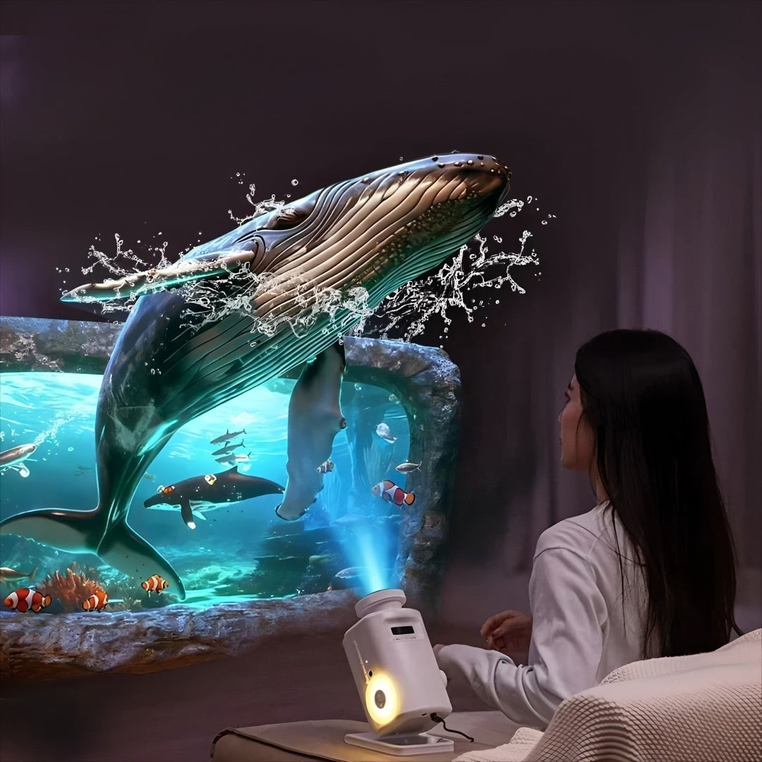 Hologramové 3D projektory - dynamické motivy vesmíru a mořského světa