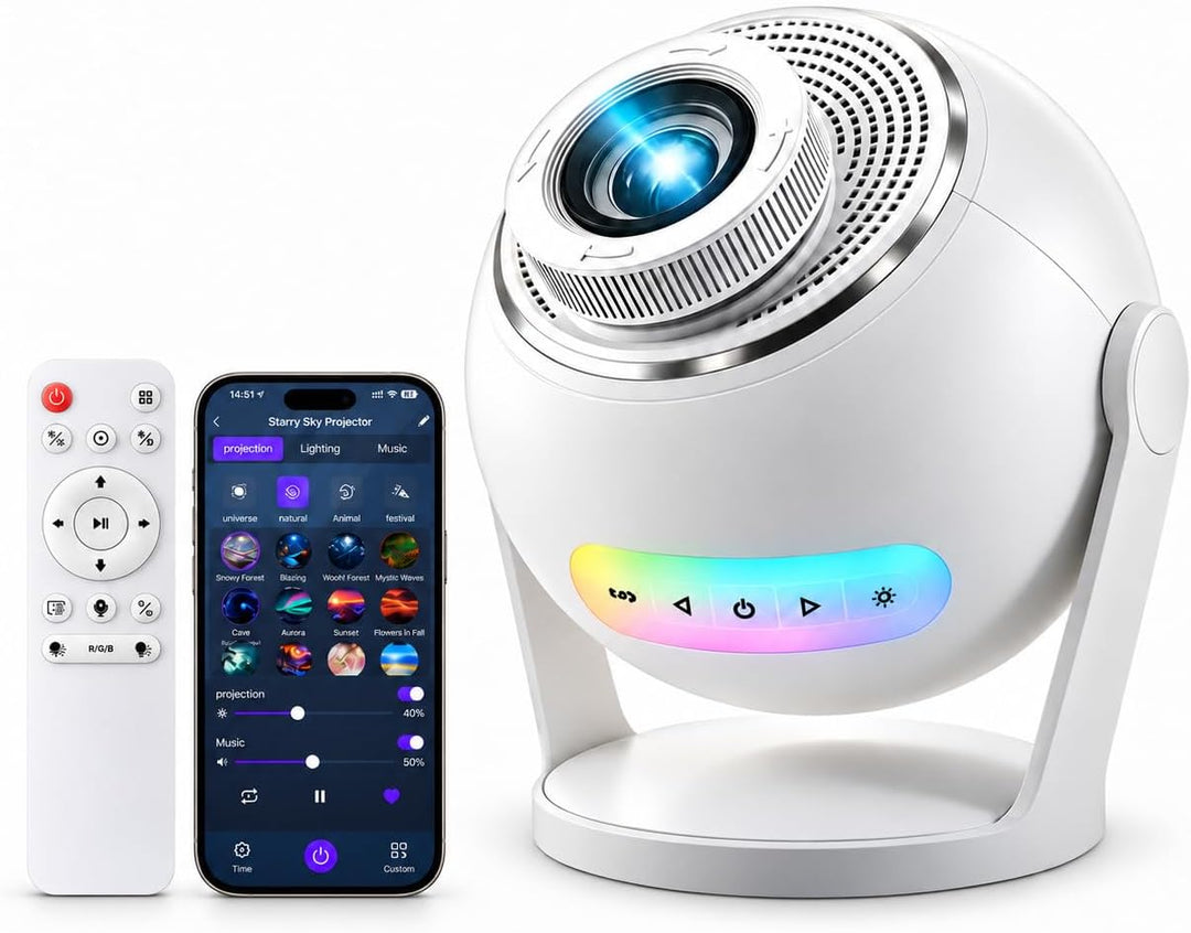 Nanxin SK19 PRO – dynamický projektor galaxie, 60 video scén, aplikace Smart Life