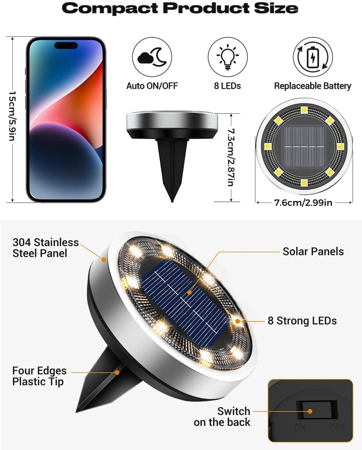 Solární LED světla na zahradu