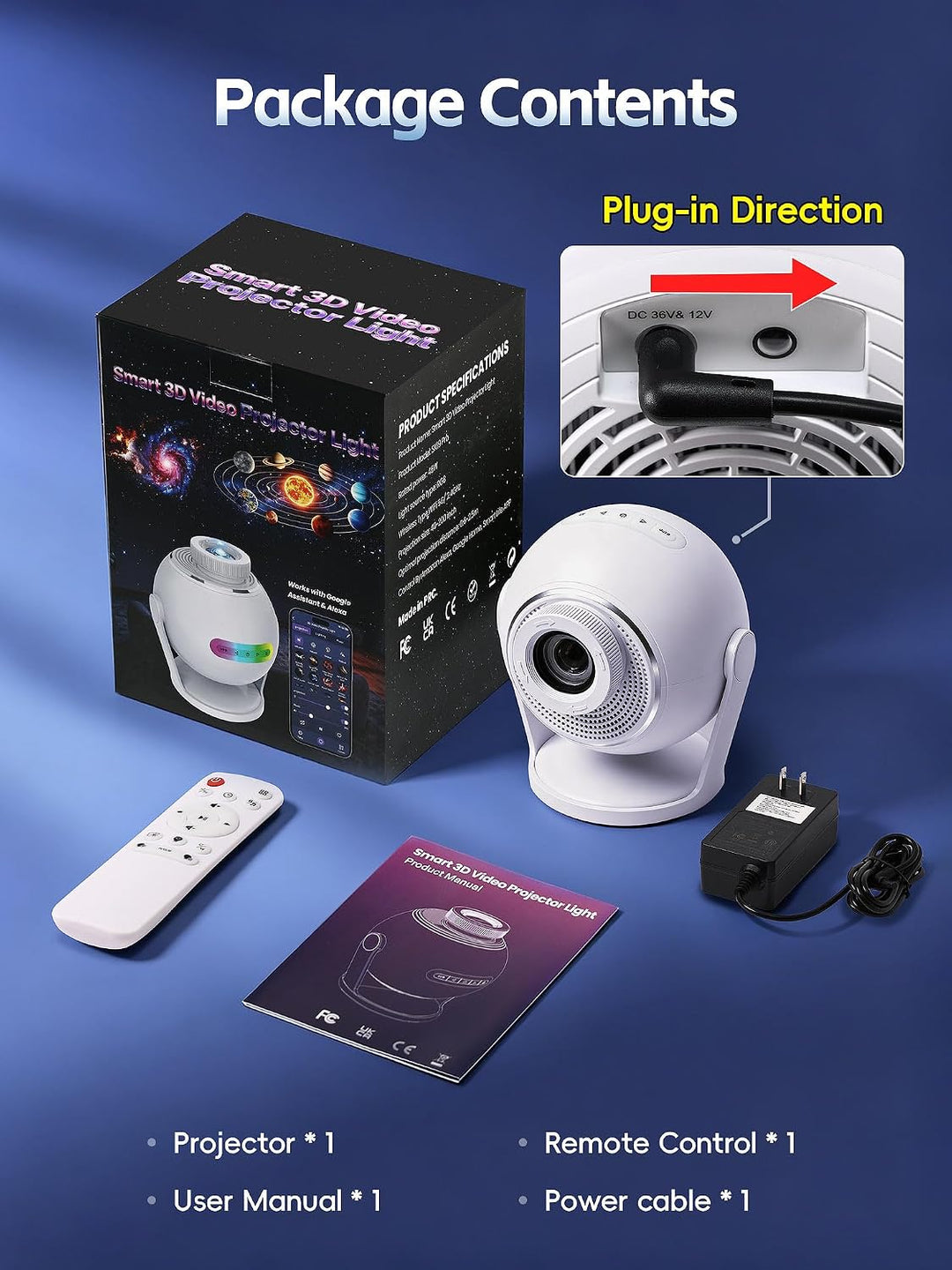 Nanxin SK19 PRO – dynamický projektor galaxie, 60 video scén, aplikace Smart Life