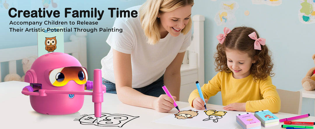 Thinkaroo Kreslící robot pro děti – interaktivní výuková hračka s hudbou a 100 kartami