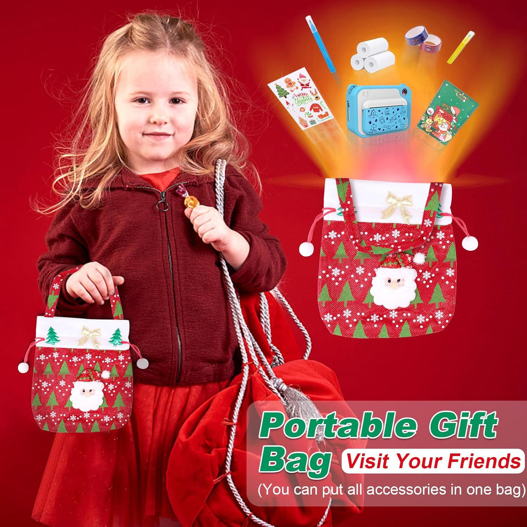 Ushining Dětský instantní fotoaparát s okamžitým tiskem, vánoční balení