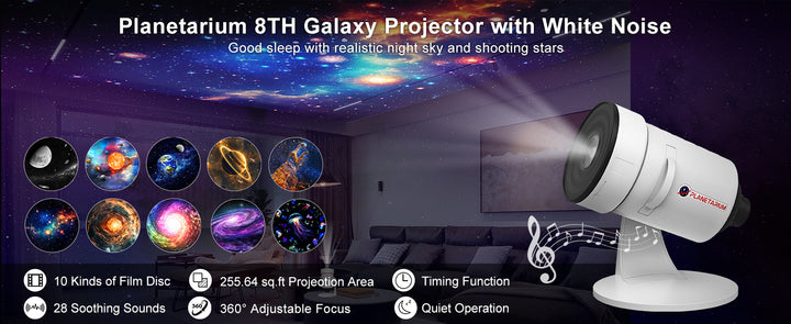 Projektor galaxie s funkcí meteoritu (8. generace) - 10 kazet se snímky ve 4K kvalitě