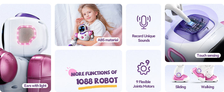 Ruko 1088 Carle – velký programovatelný robot pro děti s aplikací a hlasovým ovládáním