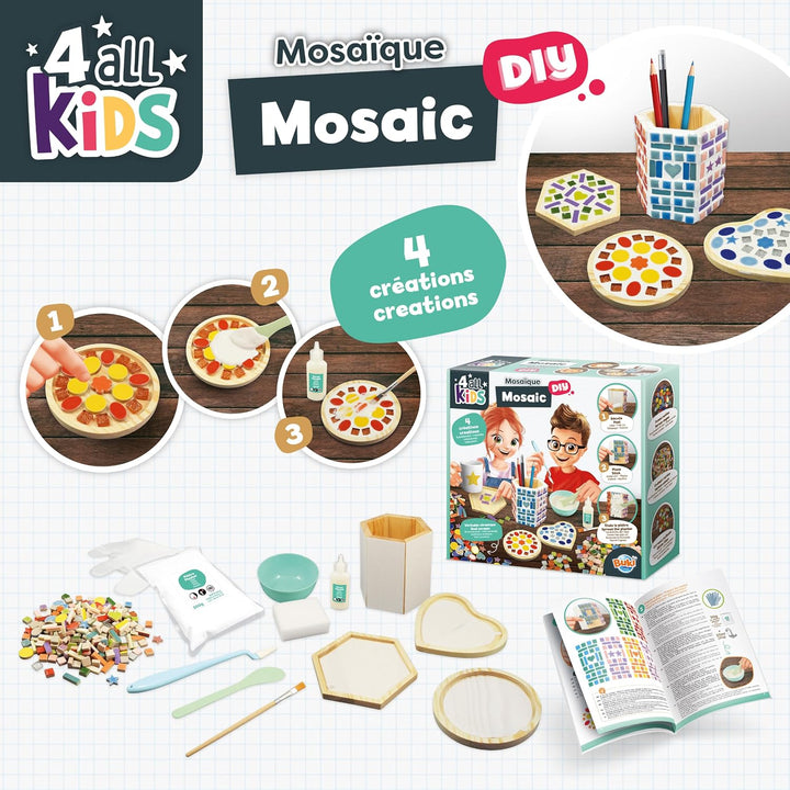 BUKI 4allKIDS FK024 – Mozaiková dílna se stojánkem na tužky a 3 podtácky