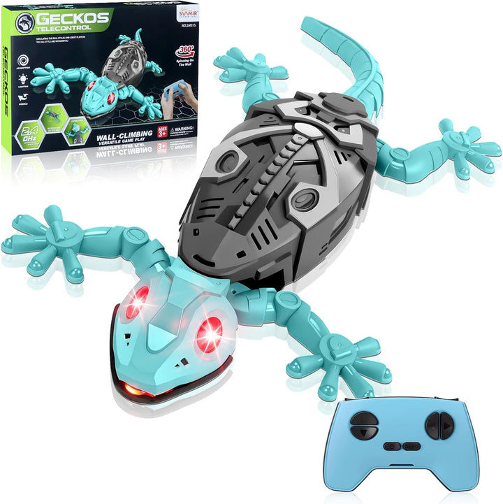 Charmofun RC Gekon na zeď s LED očima – dálkově ovládaný lezecký ještěr