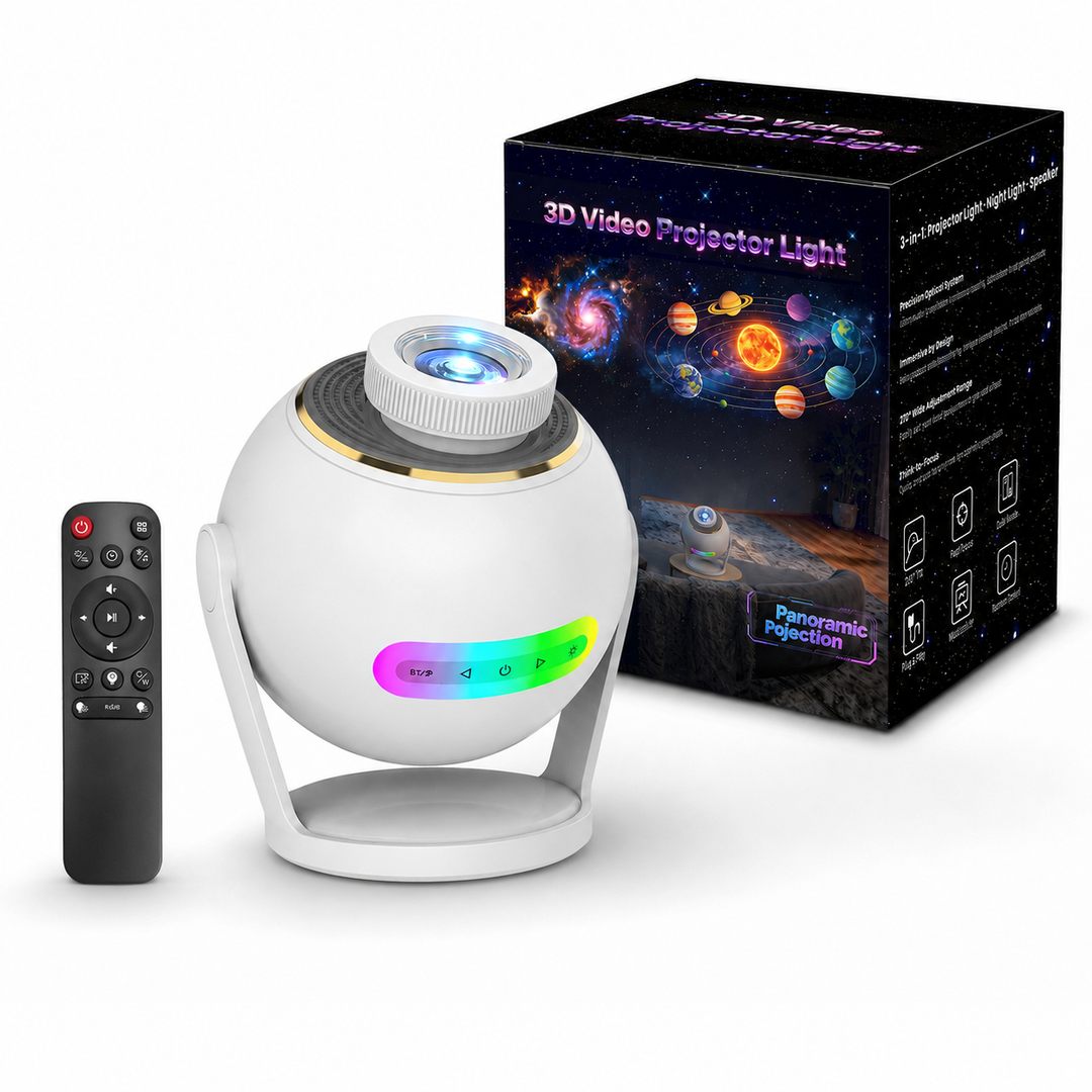 Nanxin Dynamický 3D projektor galaxie SK19 – 60 video scén, Bluetooth reproduktor a dálkové ovládání