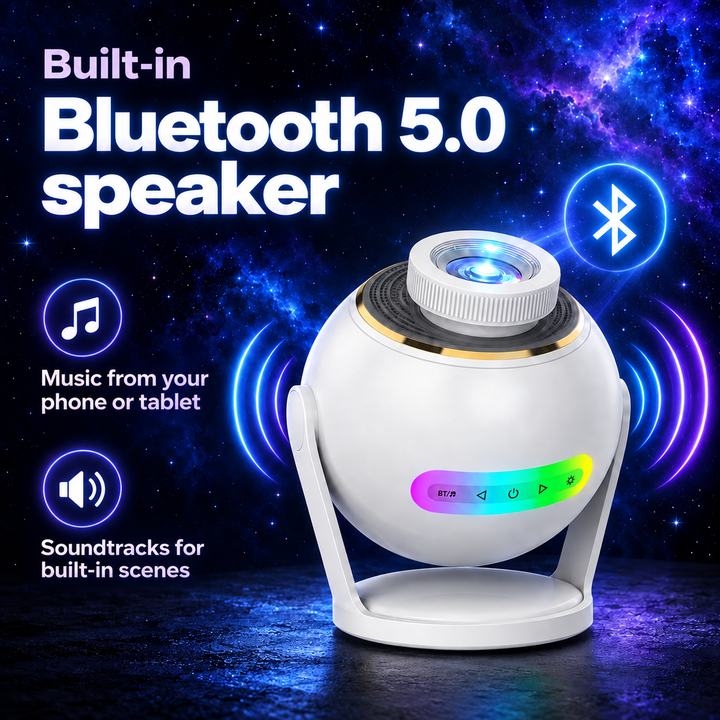 Nanxin Dynamický 3D projektor galaxie SK19 – 60 video scén, Bluetooth reproduktor a dálkové ovládání