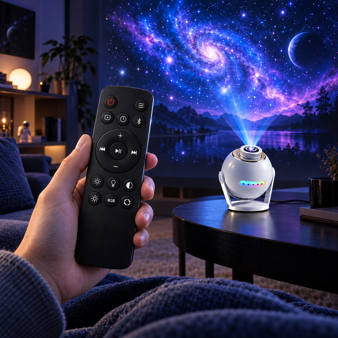 Nanxin Dynamický 3D projektor galaxie SK19 – 60 video scén, Bluetooth reproduktor a dálkové ovládání