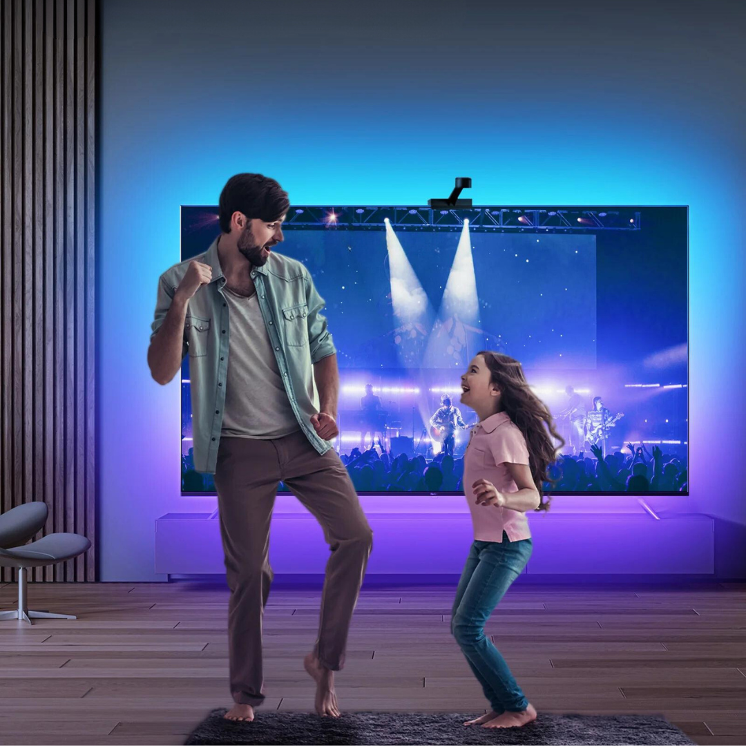 Chytré LED osvětlení na TV s kamerou | Smart LED podsvícení RGBIC