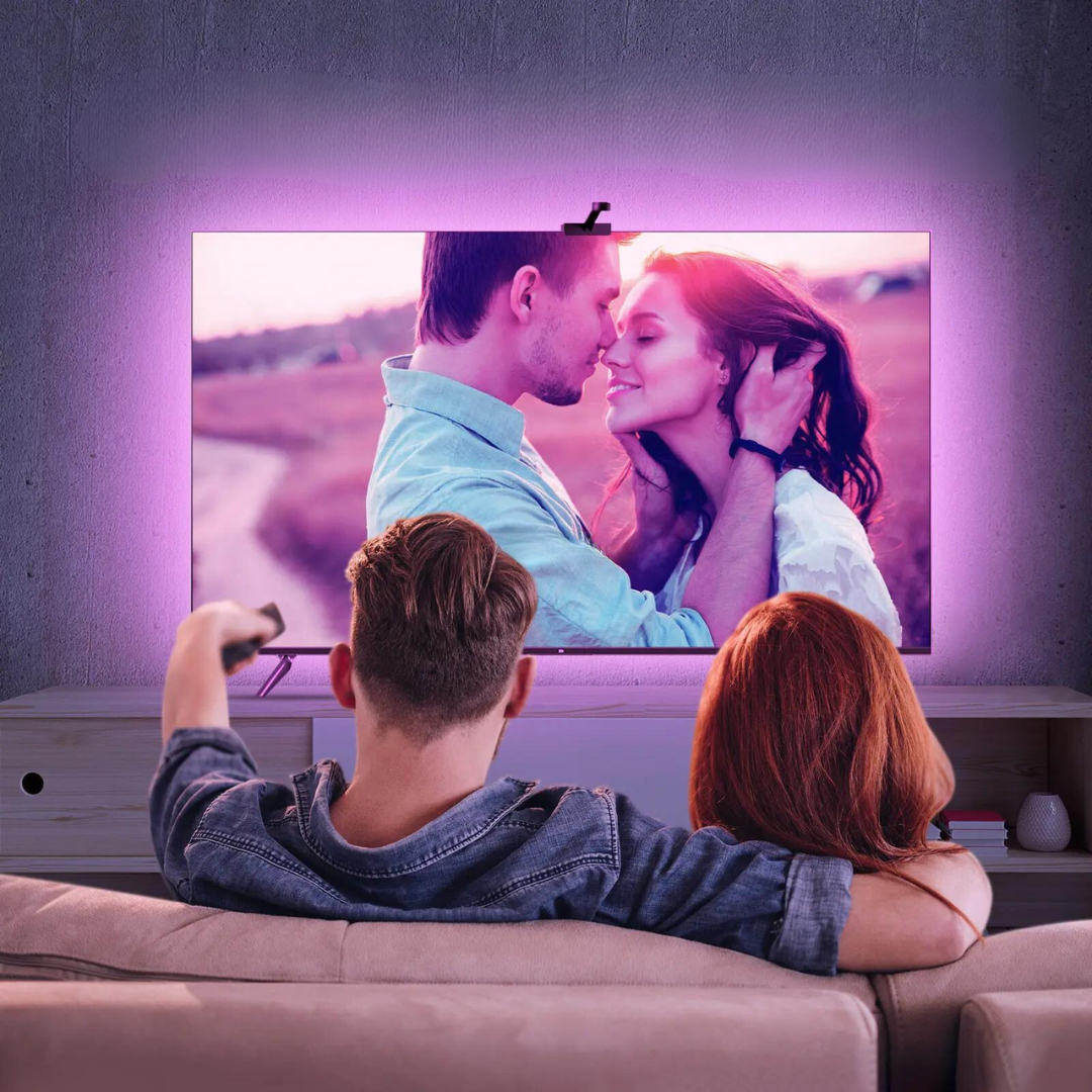 Chytré LED osvětlení na TV s kamerou | Smart LED podsvícení RGBIC
