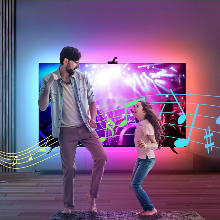 Chytré LED osvětlení na TV s kamerou | Smart LED podsvícení RGBIC