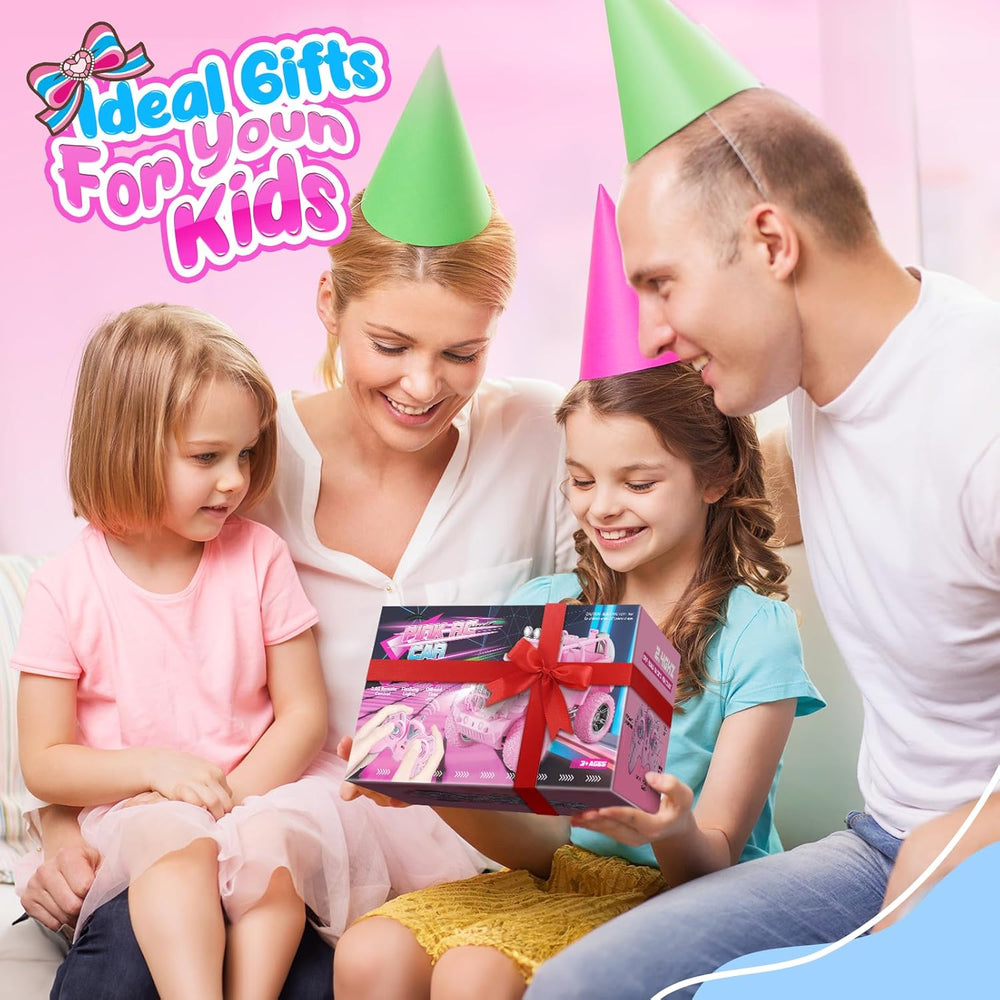 Dětské RC auto s panenkou – růžové SUV na dálkové ovládání, růžové