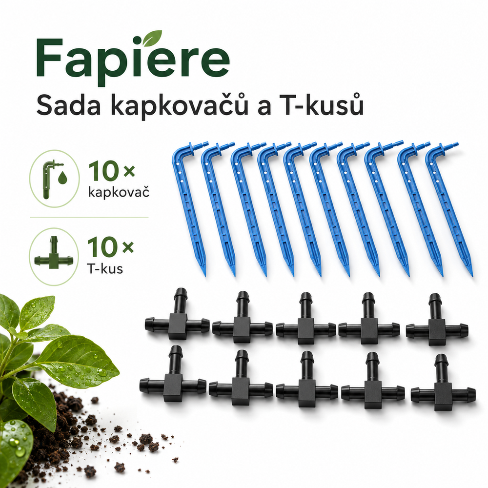 Fapiere Sada kapkovačů a T-kusů pro solární zavlažovací systémy