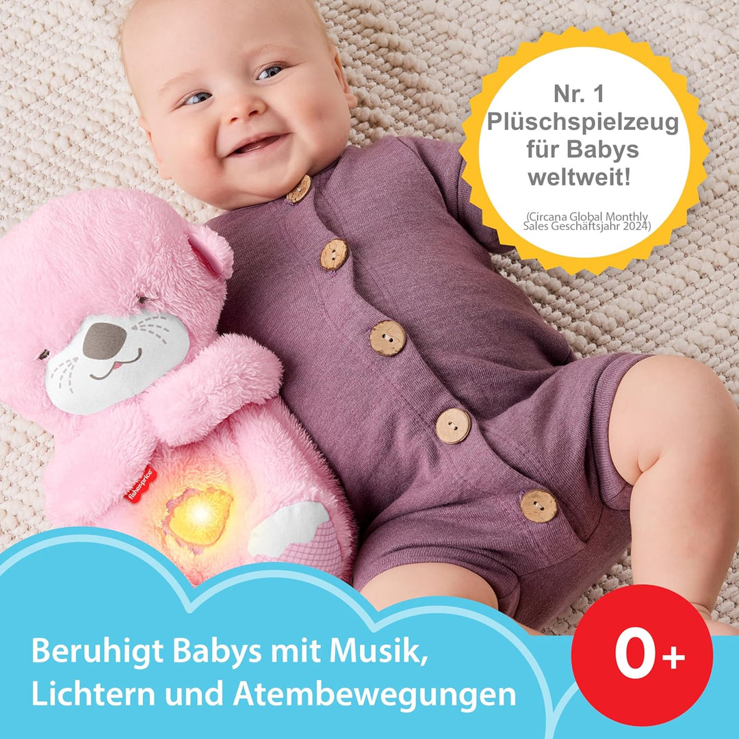 Fisher-Price Zklidňující vydra s melodiemi FXC66, růžová