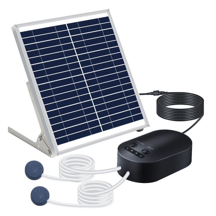 Fapiere Solární provzdušňovač jezírka AP010 – 4400 mAh baterie, 3 režimy provozu, 15 W panel