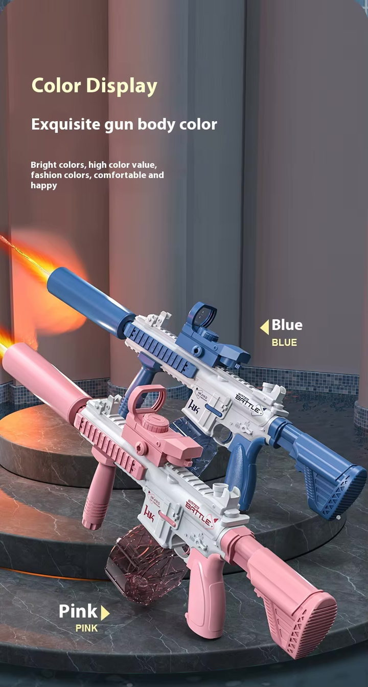 M416 Elektrická vodní pistole | dostřel až 10 m, 2 zásobníky, automatické střílení