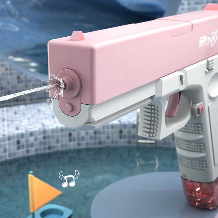 GLOCK Elektrická vodní pistole pro děti | Dlouhý dostřel, 2 zásobníky, automatické střílení