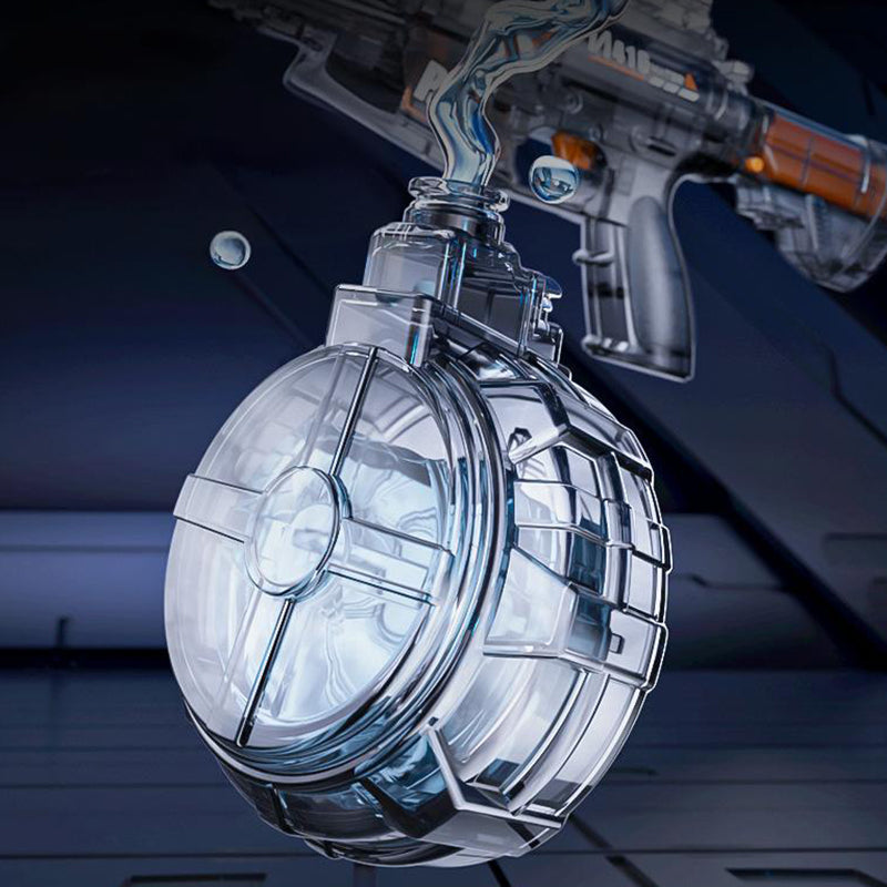 Elektrická vodní pistole M416 - světelné efekty, dostřel 8-10 m, 170 ml zásobník, 500 mAh baterie