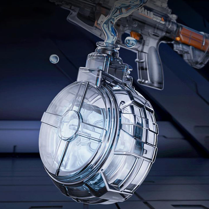 Elektrická vodní pistole M416 - světelné efekty, dostřel 8-10 m, 170 ml zásobník, 500 mAh baterie