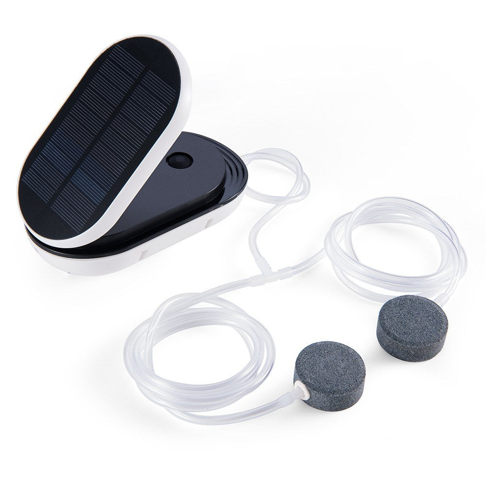 Solární provzdušňovač jezírka AP007 – 3600 mAh baterie, 2 režimy provozu, 1 W panel