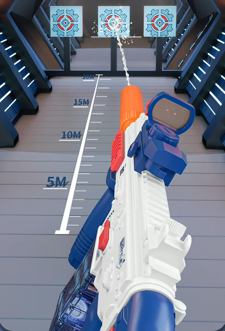 SCAR Elektrická vodní pistole | Dostřel až 10 M, 2 zásobníky, automatické střílení