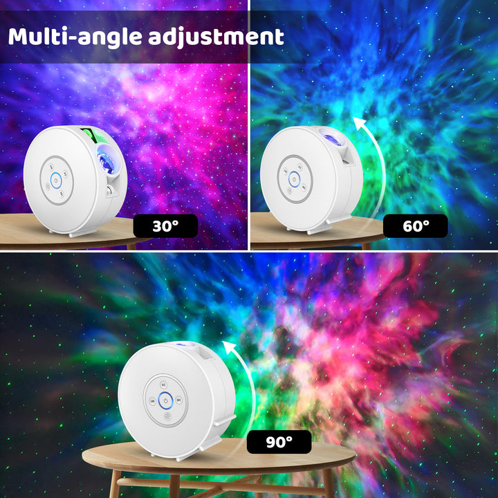 Projektor galaxie a noční oblohy – 6 kazet se snímky, Bluetooth reproduktor, ovládání pomocí aplikace