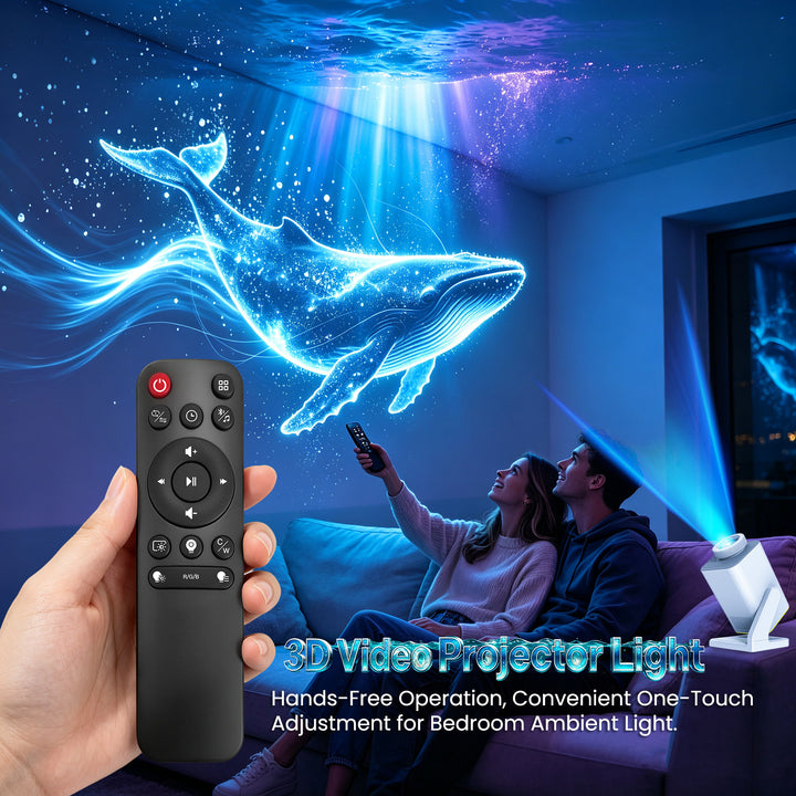 Nanxin dynamický 3D projektor galaxie SK11 – 60 scén, RGB světlo a Bluetooth reproduktor