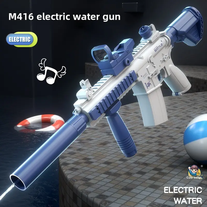 M416 Elektrická vodní pistole pro děti | Zabudovaný 370 ml zásobník