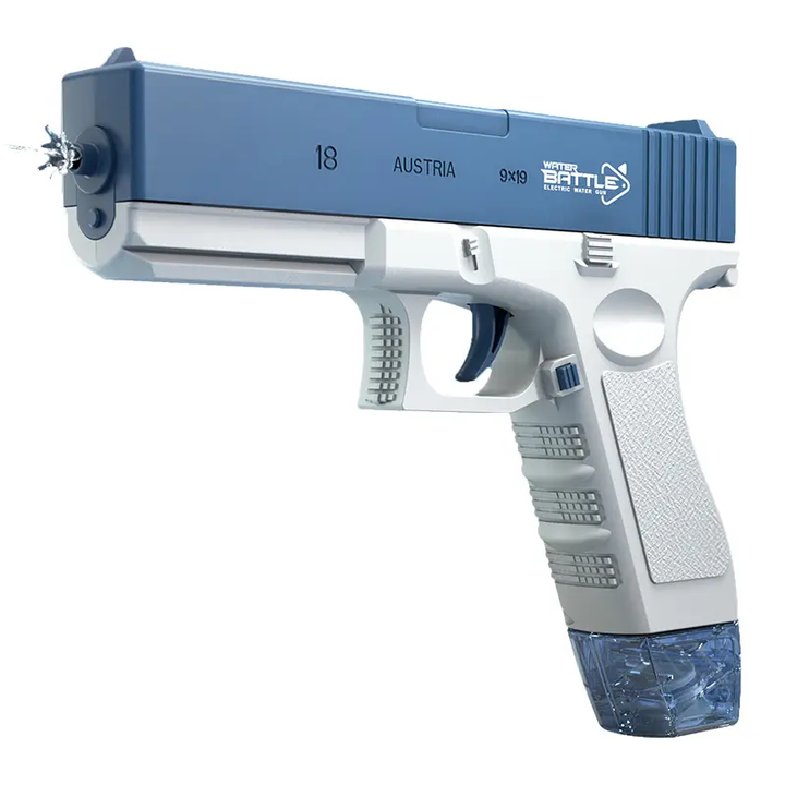 GLOCK Elektrická vodní pistole pro děti | Dlouhý dostřel, 2 zásobníky, automatické střílení