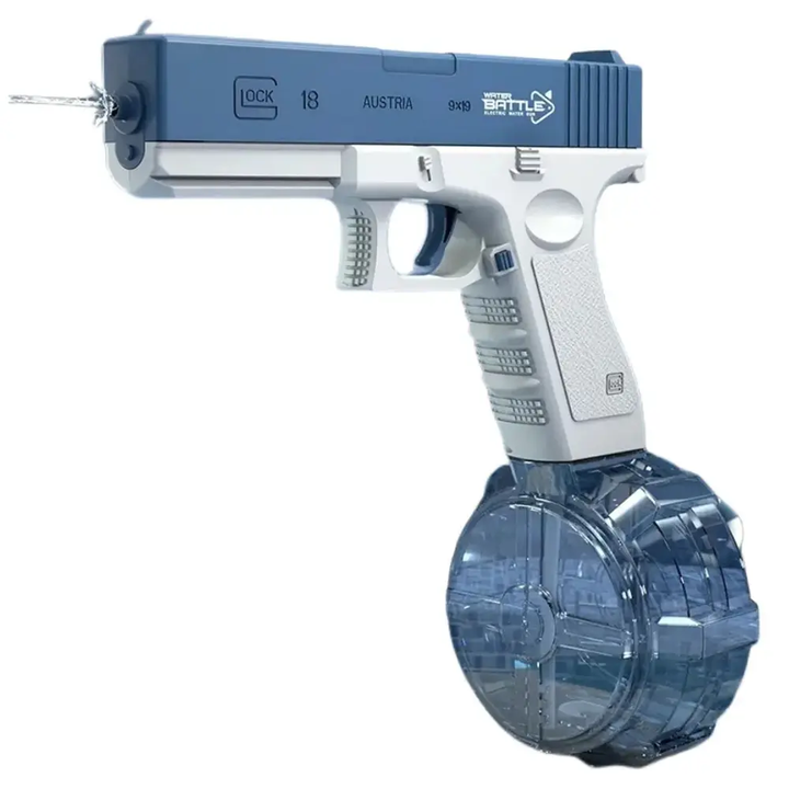 GLOCK Elektrická vodní pistole pro děti | Dlouhý dostřel, 2 zásobníky, automatické střílení
