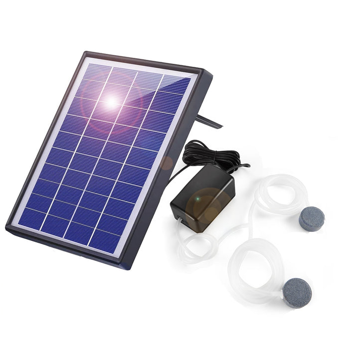 Fapiere Solární provzdušňovač jezírka – 6 W, až 1,2 l/min výkon, bezdrátový provoz