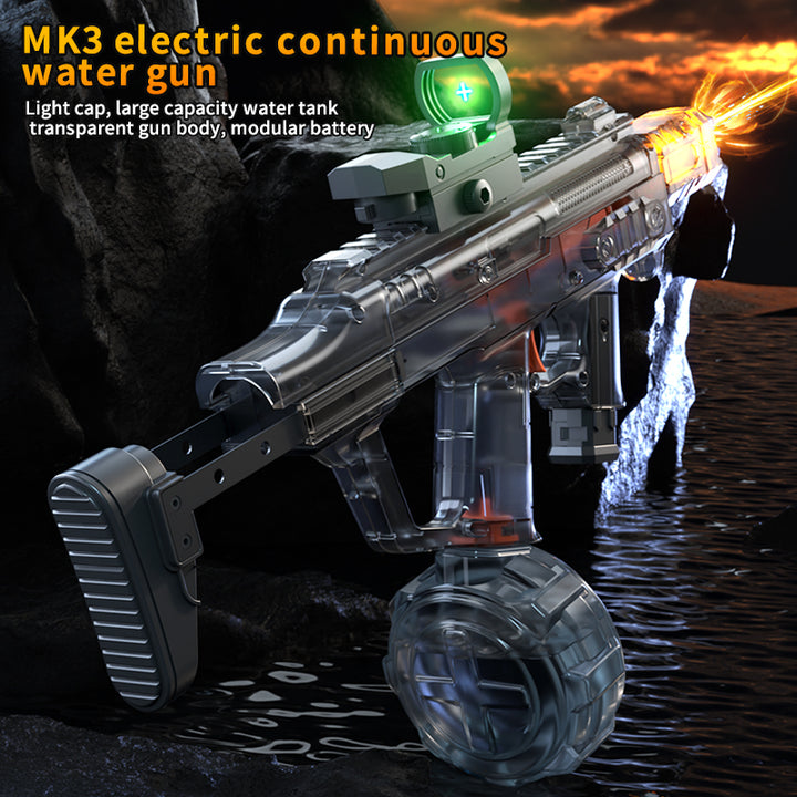 Elektrická vodní pistole MK3 - dostřel 8-10 m, 270 ml zásobník, 800 mAh baterie