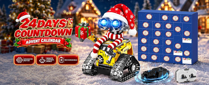 HOGOKIDS Adventní kalendář 2026 – vánoční RC robot, 483 dílků, ovládání ovladačem i aplikací
