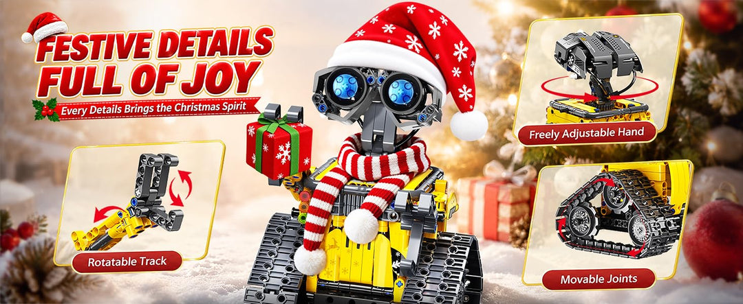 HOGOKIDS Adventní kalendář 2026 – vánoční RC robot, 483 dílků, ovládání ovladačem i aplikací
