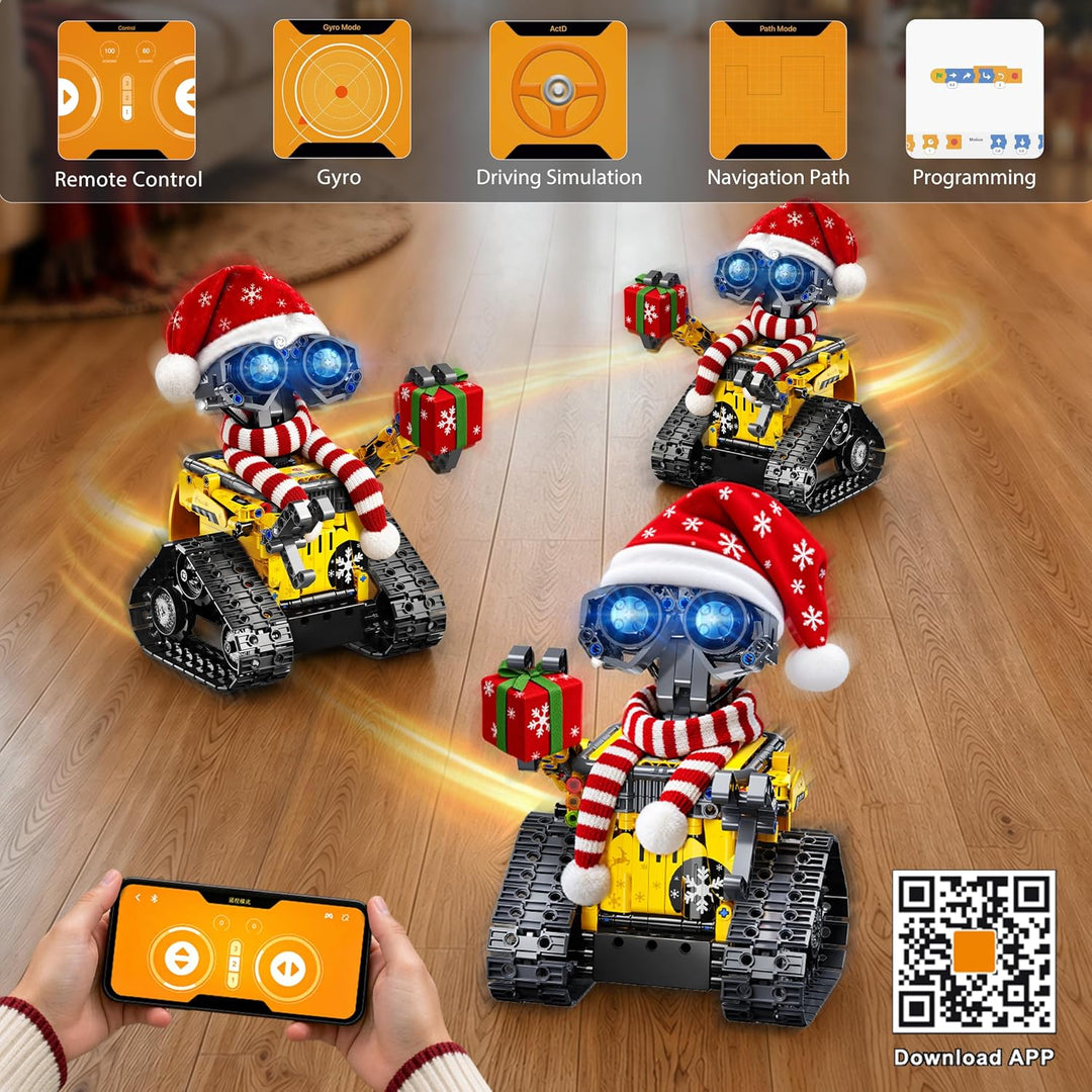 HOGOKIDS Adventní kalendář 2026 – vánoční RC robot, 483 dílků, ovládání ovladačem i aplikací