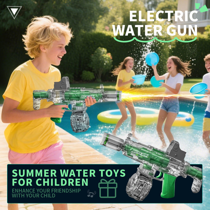 BATTLE Elektrická vodní pistole AK47 – světelné efekty, dostřel 8–10 m, 270 ml zásobník