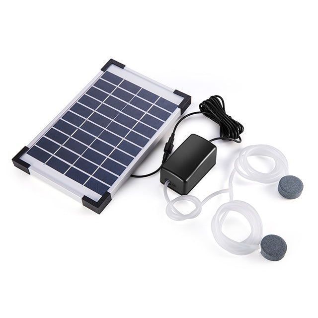 Fapiere Solární provzdušňovač jezírka AP206 – 2400 mAh baterie, 2 režimy, 5 W panel