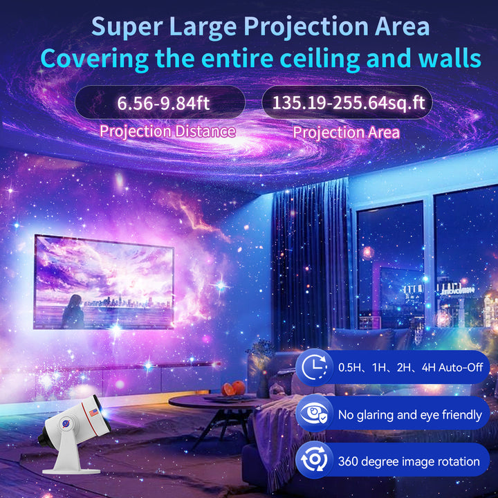 Projektor galaxie s funkcí meteoritu (8. generace) - 10 kazet se snímky ve 4K kvalitě