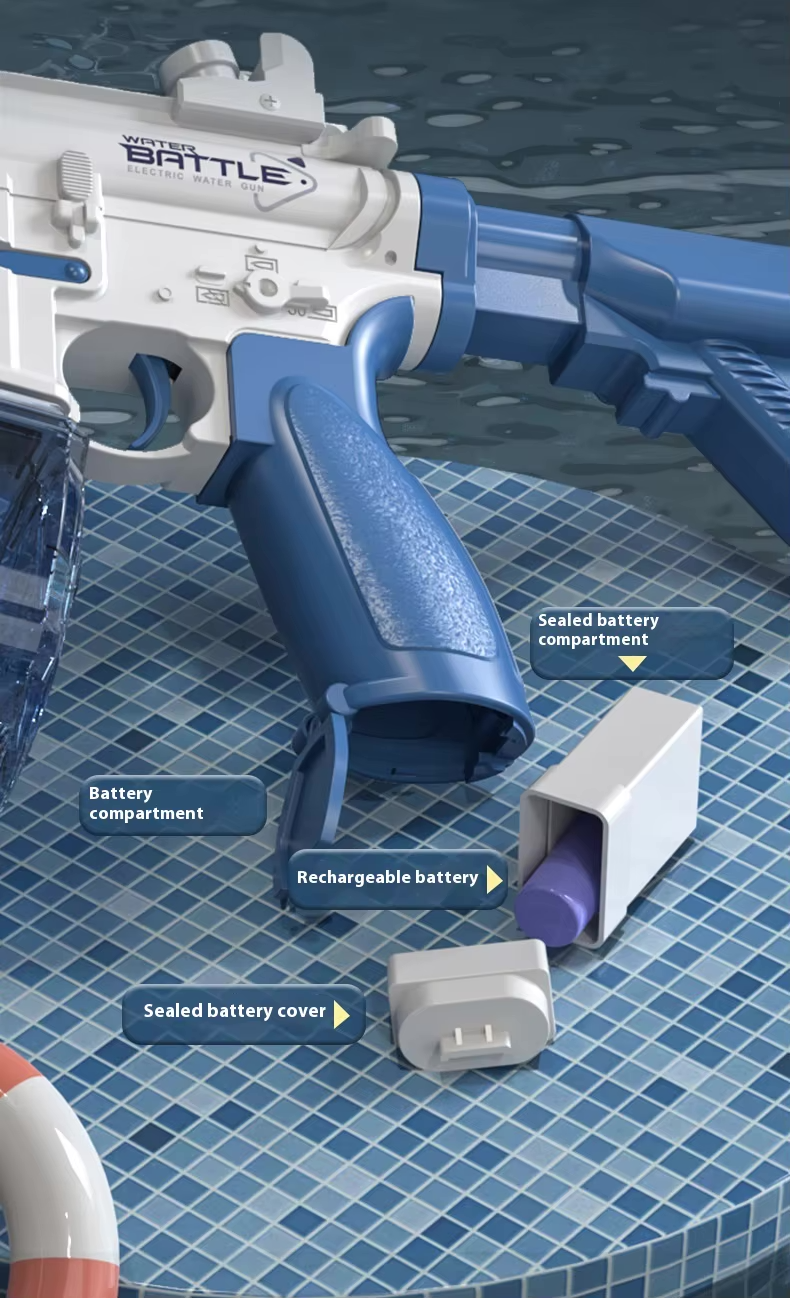 M416 Elektrická vodní pistole | dostřel až 10 m, 2 zásobníky, automatické střílení