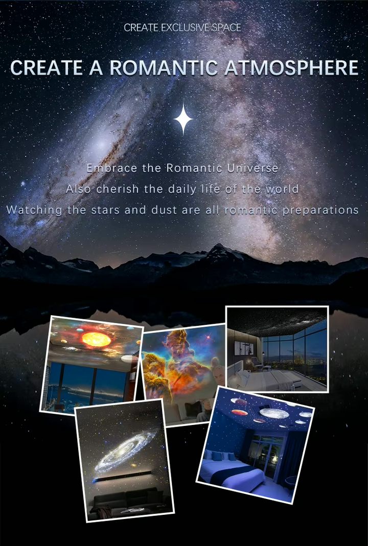 Projektor galaxie ve stylu kosmonauta | Domácí planetárium pro děti