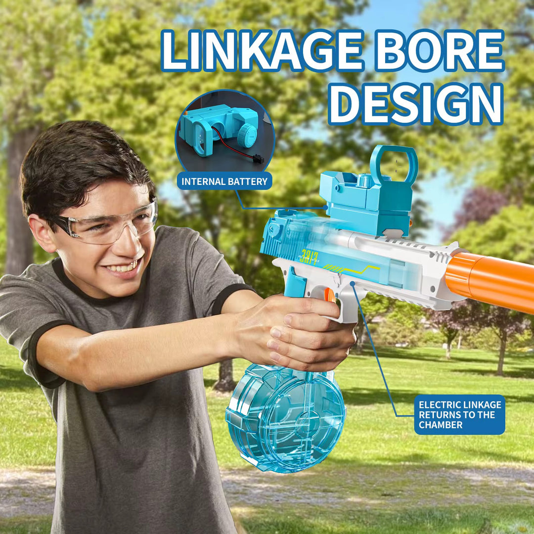 Elektrická vodní pistole DESERT EAGLE – světelné efekty, dostřel 8–10 m, 425 ml zásobník