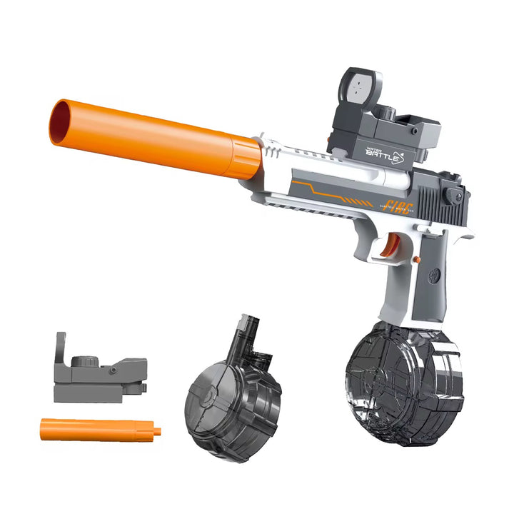 Elektrická vodní pistole DESERT EAGLE – světelné efekty, dostřel 8–10 m, 425 ml zásobník