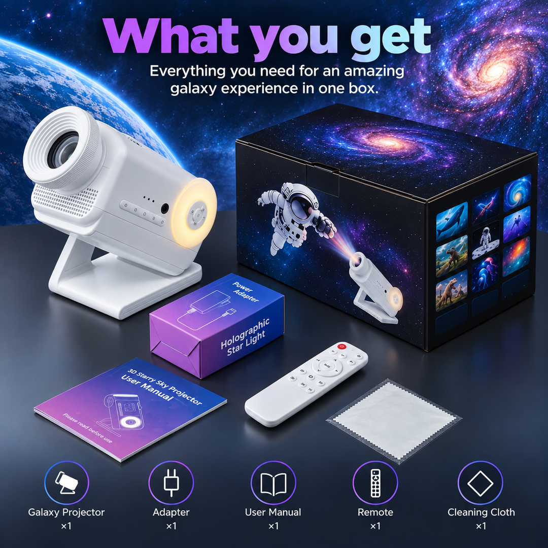 Dynamický 3D projektor BL-3D02 - 60 video scén, Bluetooth reproduktor, dálkové ovládání, noční světlo