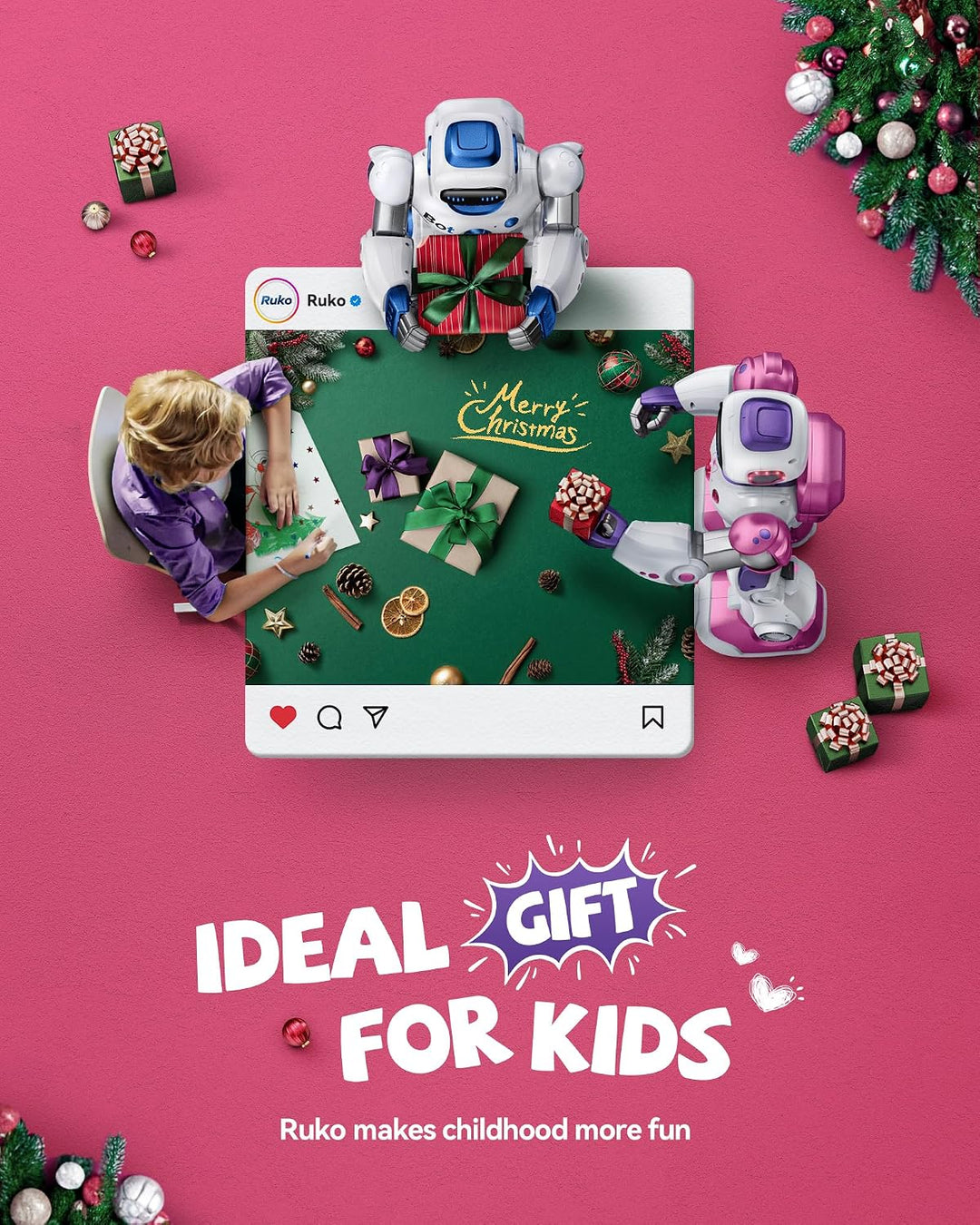 Ruko 1088 Carle – velký programovatelný robot pro děti s aplikací a hlasovým ovládáním