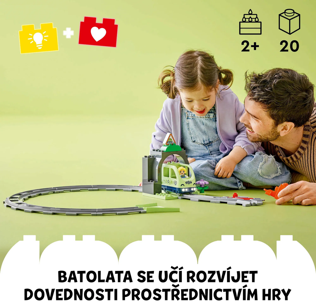 LEGO® DUPLO® 10425 Železniční tunel a koleje – rozšiřující sada
