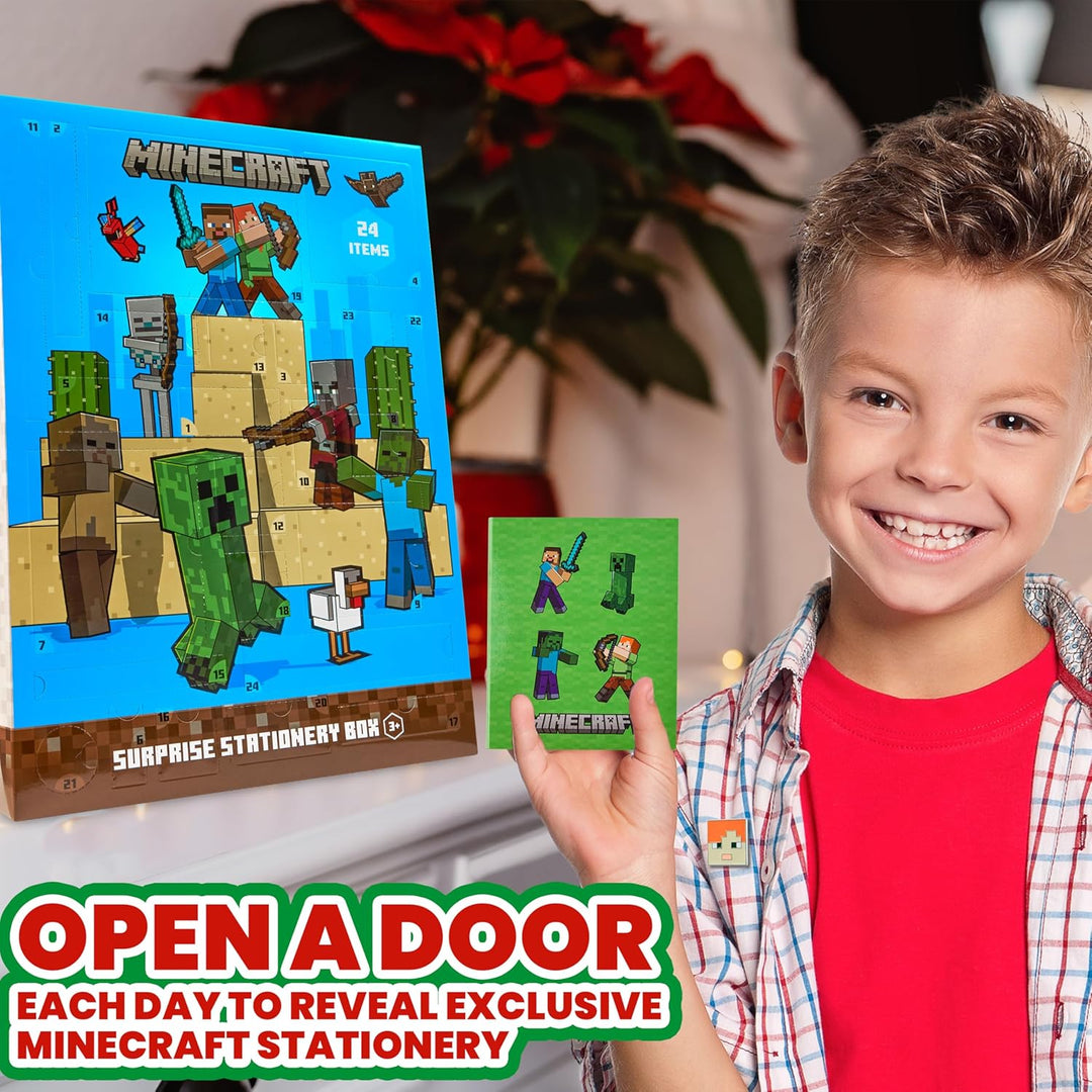 Minecraft Adventní kalendář 2025 – školní potřeby a doplňky (Creeper)